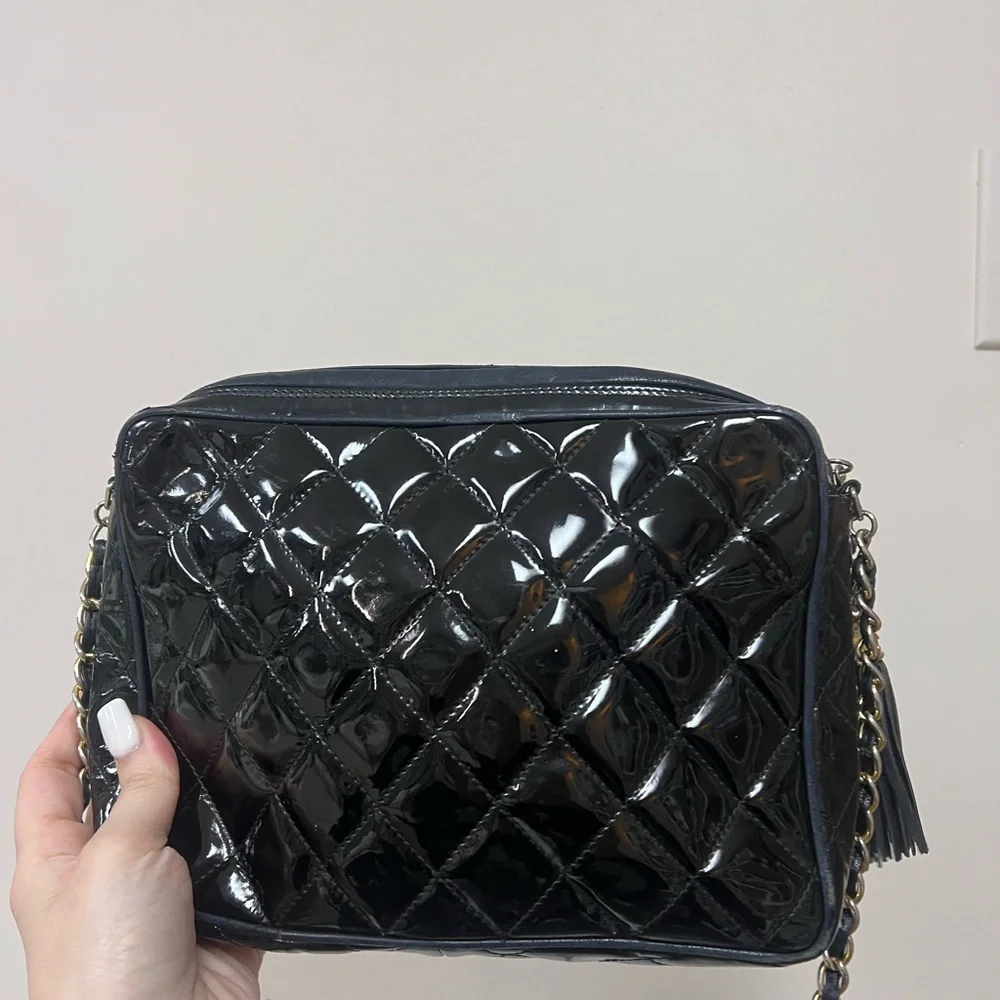 Chanel Black Camera Bag with Quilted Design. - Picture 6 of 10
